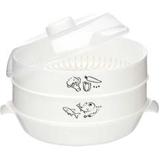 BigBuy Home Double Steamer Microwave Kitchenware 22.5cm