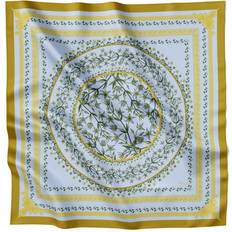 Flora Danica Denmark Green Flower Circle Sidenscarf
