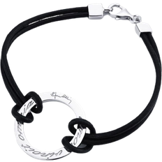 Efva attling armband leather Efva Attling Avo Bracelet - Silver/Black