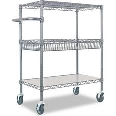 Alera Three-Tier Wire Trolley Table 18x34"