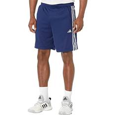 Blue Shorts Adidas Train Essentials Pique 3-Stripes Training Shorts - Dark Blue/White