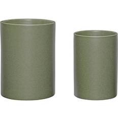 Hübsch Edna Pots 2-Pack Green