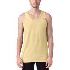 Men - Yellow Tank Tops Hanes Originals Garment Dyed Tank Top Unisex - Summer Squash Yellow