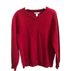 V-Neck Knitted Sweaters Children's Clothing Old Navy Boy's Solid V-Neck Sweater - Red Tape