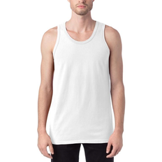 Unisex Tank Tops Hanes Originals Garment Dyed Tank Top Unisex - White