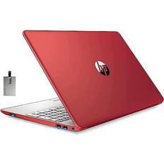 Hp laptop red HP HP 2022 Pavilion 15.6" HD Laptop Computer, Intel Dual-core Pentium Processor, 8GB RAM, 256GB SSD, HD Webcam, Intel UHD Graphics 605, Bluetooth, USB-C, Windows 10 S, Red, 32GB SnowBell USB Card