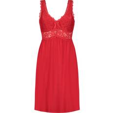 Elastan/Lycra/Spandex Negligés Hunkemöller Nora Lace Slip Dress - Red