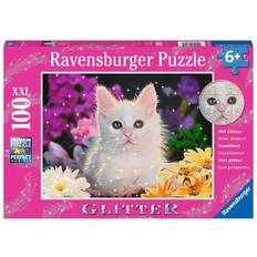 Klassische Puzzles Ravensburger White Kitten Glitter XXL 100 Pieces