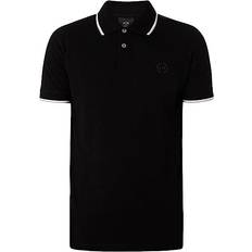 Armani Exchange Men's Double Stripe Polo Shirt - Black