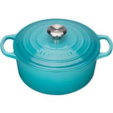 Azul Otras Macetas Le Creuset Caribbean Signature Round con tapa 4.2 L 24 cm