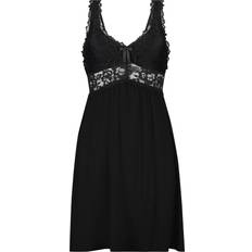 Nora Lace Slip Dress - Black 