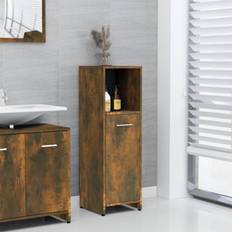 Tall Bathroom Cabinets sale vidaXL Bathroom Cabinet Smoked Oak 30 x 30 x 95 cm