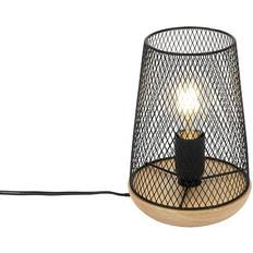 QAZQA Table Lamps QAZQA black with wood Bosk Table Lamp