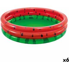 Inflatable Paddling Pool Intex Aufblasbares Planschbecken für Wassermelone Ringe 168 x 38 x 168 cm 581 L 6 Stück