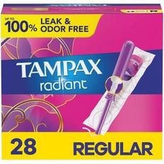 Disposable Tampons Tampax Radiant Regular Fragrance Free 28-pack