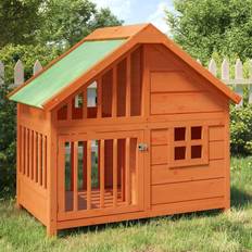 vidaXL Hundekennel Brun 96 x 60,5 x 87 cm Heltre Furu