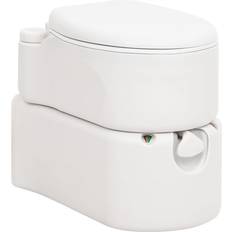 vidaXL bærbart campingtoilet 24 17 l HDPE og emalje hvid