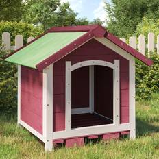 Hundkojor - Trä Husdjur vidaXL Dog Kennel Mocha 65x65x61.5 Solid Wood Pine