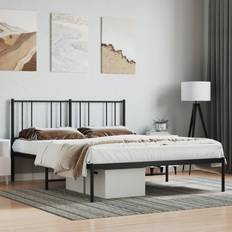 vidaXL Estructura De Cama Con Cabecero Metal Negro 160x200 cm