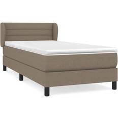 vidaXL Taupe, 203 Box Spring with Mattress Double Continental Bed