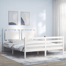 Senge & Madrasser vidaXL kingsize massivt træ Sengeramme