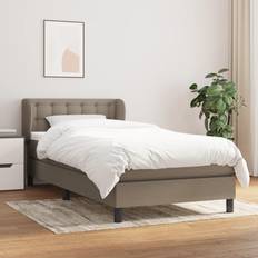 90cm - Beige Kontinentalsängar vidaXL Ramsäng madrass taupe Kontinentalsäng