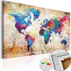 Artgeist Billede kork World Map: Urban Style Plakat