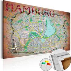 Artgeist Map of Hamburg Hamborg Billede