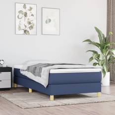 Eenpersoonsbed Continentaal Bedden vidaXL Bedframe Stof Blauw 90x200 cm