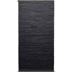 Rug Solid Bomuldstæppe, Charcoal Grå, Svart