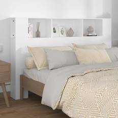 White - Wood Headboards vidaXL Cabinet White Headboard