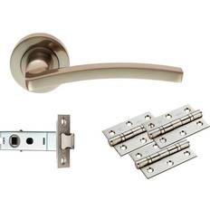 Brass Door Levers Carlisle Brass Tavira Lever on Rose Latch Pack