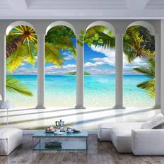 Artgeist Fototapet Sea behind Columns 100 x 70 cm