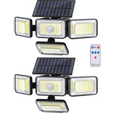 Black Work Lights Solar Outdoor Lights 2-pack