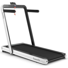 Costway Treadmills Costway 4.75HP 2 In 1 Folding Treadmill White White