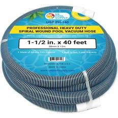 Swimming Pools & Accessories 1-1/2" x 40 foot heavy duty spiral wound swimming pool vacuum hose, swivel cuff