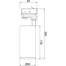 Transparent Spotlights Deko Light Lucea 15 707119 Högvolt-skensystem LED Fast Installerad 15 W Jetsvart Spotlight