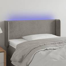 Elektriska Sängar & Madrasser vidaXL LED ljusgrå Sänggavel