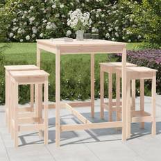 Brown - Wood Outdoor Bar Sets vidaXL brown 5 Outdoor Bar Set, 1 Table incl. 4 Chairs