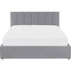 Beliani eu Double Bed Frame 4ft6 with Headboard Light Dreux