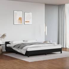 vidaXL Bedframe Met Hoofdeinde Zonder 160x200 cm Zwart
