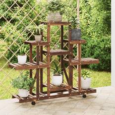 vidaXL Portafiori Con Ruote 110x25x101 cm In Legno Massello di Abetecod MXL 71664