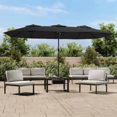 vidaXL parasol med parasoldug LED-lys