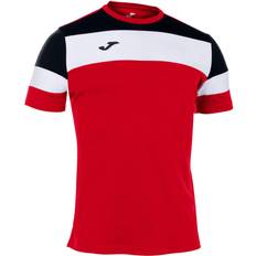 Joma Men's Crew IV Short Sleeve T-Shirts - Red/Black