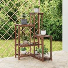 Legno Accessori per vasi vidaXL brown, 62.5 cm/without wheels Flower Stand Plant Stand Flower Pot