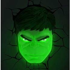 Marvel 3d led Marvel 3D LED Light Hulk Face 3D Natlampe