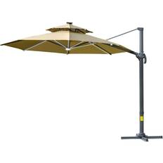 OutSunny 3m Cantilever Parasol Solar Lights Power