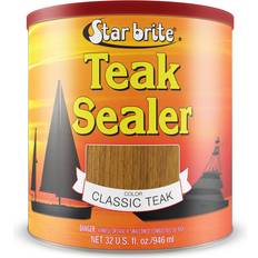 Cure del legno Star Brite Teak Sealer No Drip, Splatter-Free Formula One Coat Coverage for All Fine Woods, 32 oz