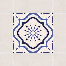 Blanco Azulejos Sticker Pour Carrelage Méditerranéen Blanc Bleu