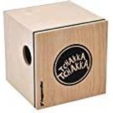 G Blockflöjter Volt KazooJon Cube Mini Cajon Bongo Kazoo träslagverk instrument 12 x 12 x 12 cm, björk/tall, patenterade spelytor, med dämpande element brun/grön